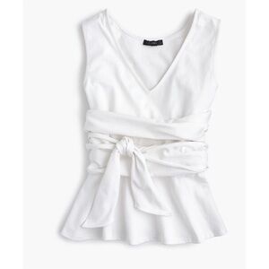 NWT J.Crew Sleeveless tie-waist peplum top